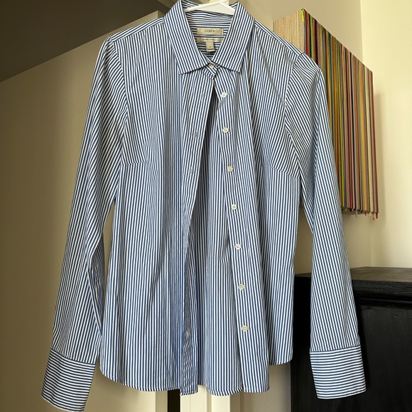EUC J. Crew Striped Button Down, Women’s Size S - Picture 1 of 3